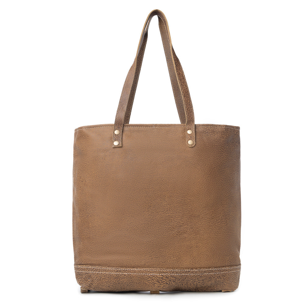 Cocoa Leather & Hairon Bag