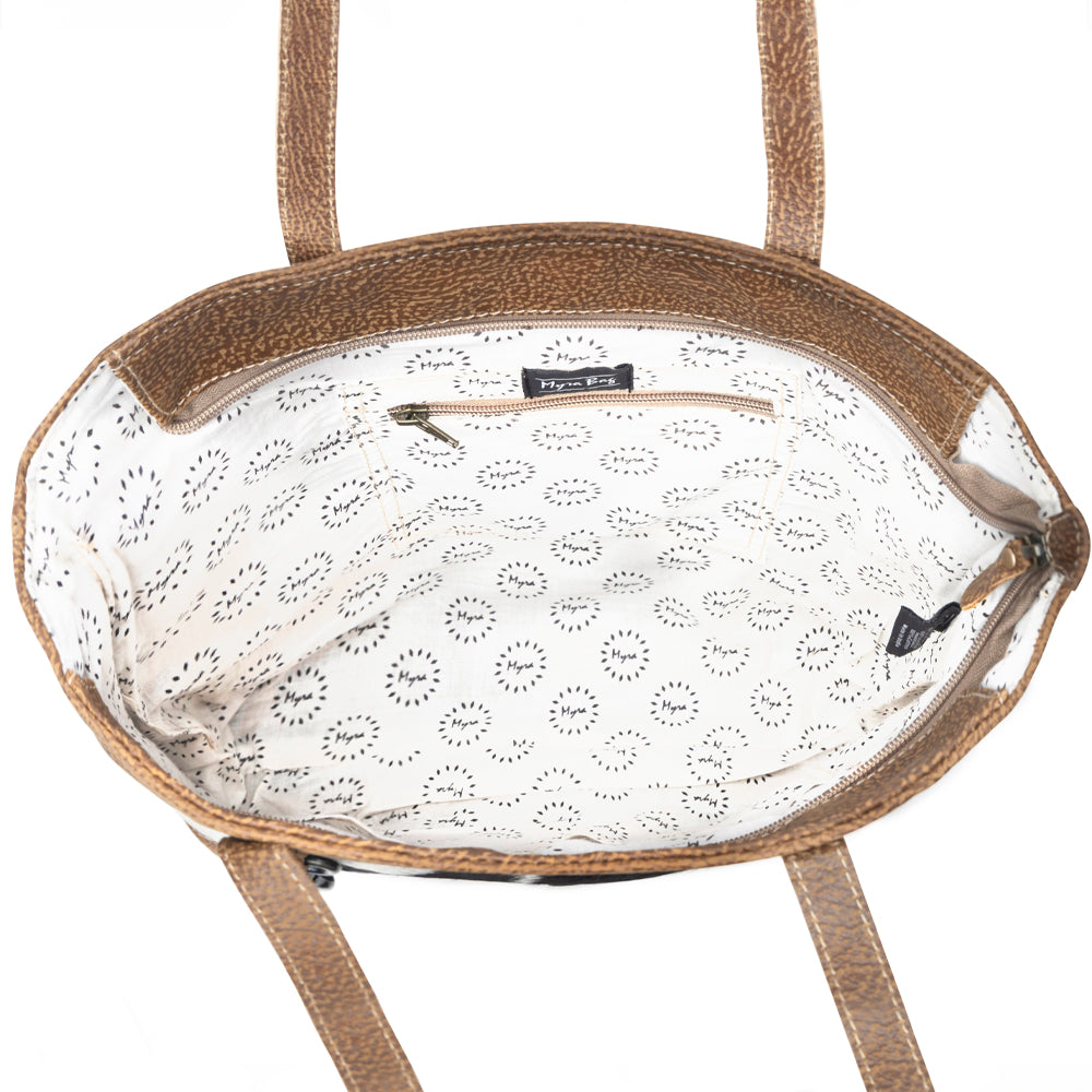 Cocoa Leather & Hairon Bag