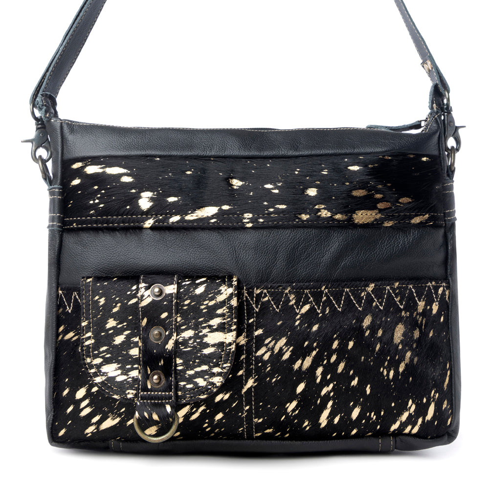 MODERN  LEATHER AND HAIRON BAG