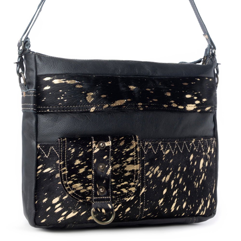 MODERN  LEATHER AND HAIRON BAG