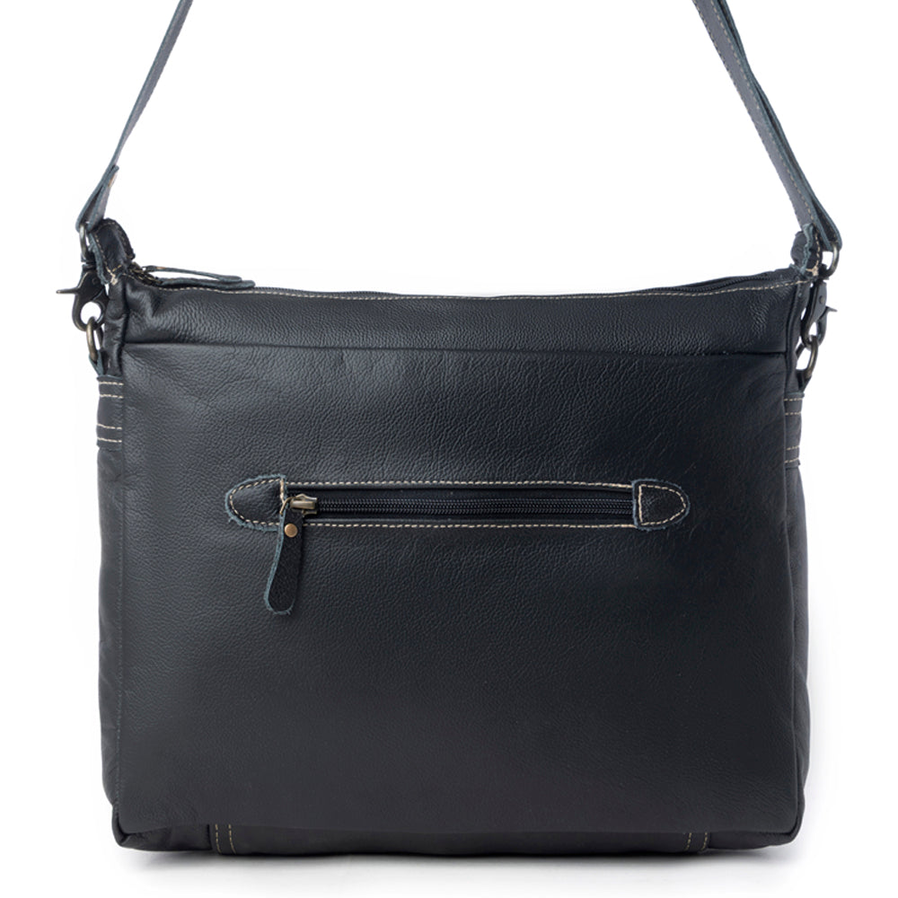 MODERN  LEATHER AND HAIRON BAG