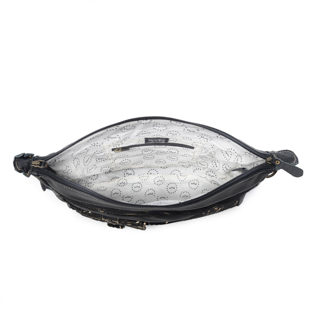 MODERN  LEATHER AND HAIRON BAG
