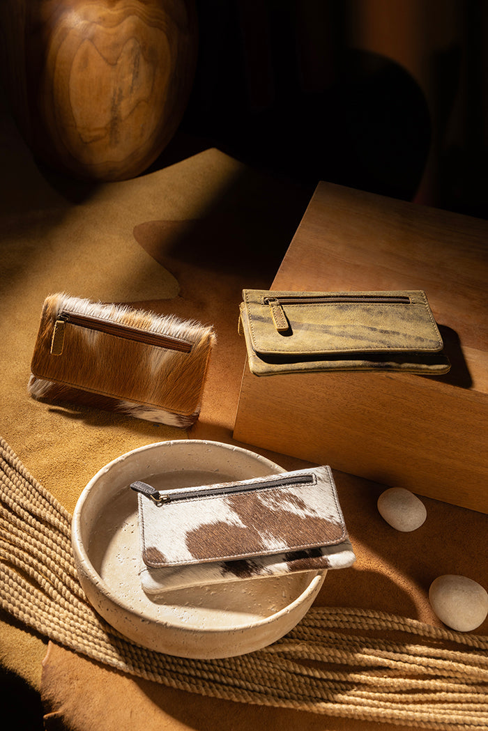 WILDFIRE LEATHER AND HAIRON WALLET