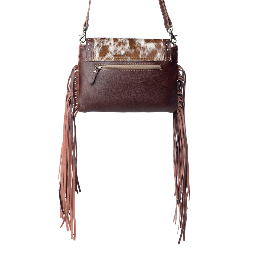 Carved Blossoms Leather & Hairon Bag