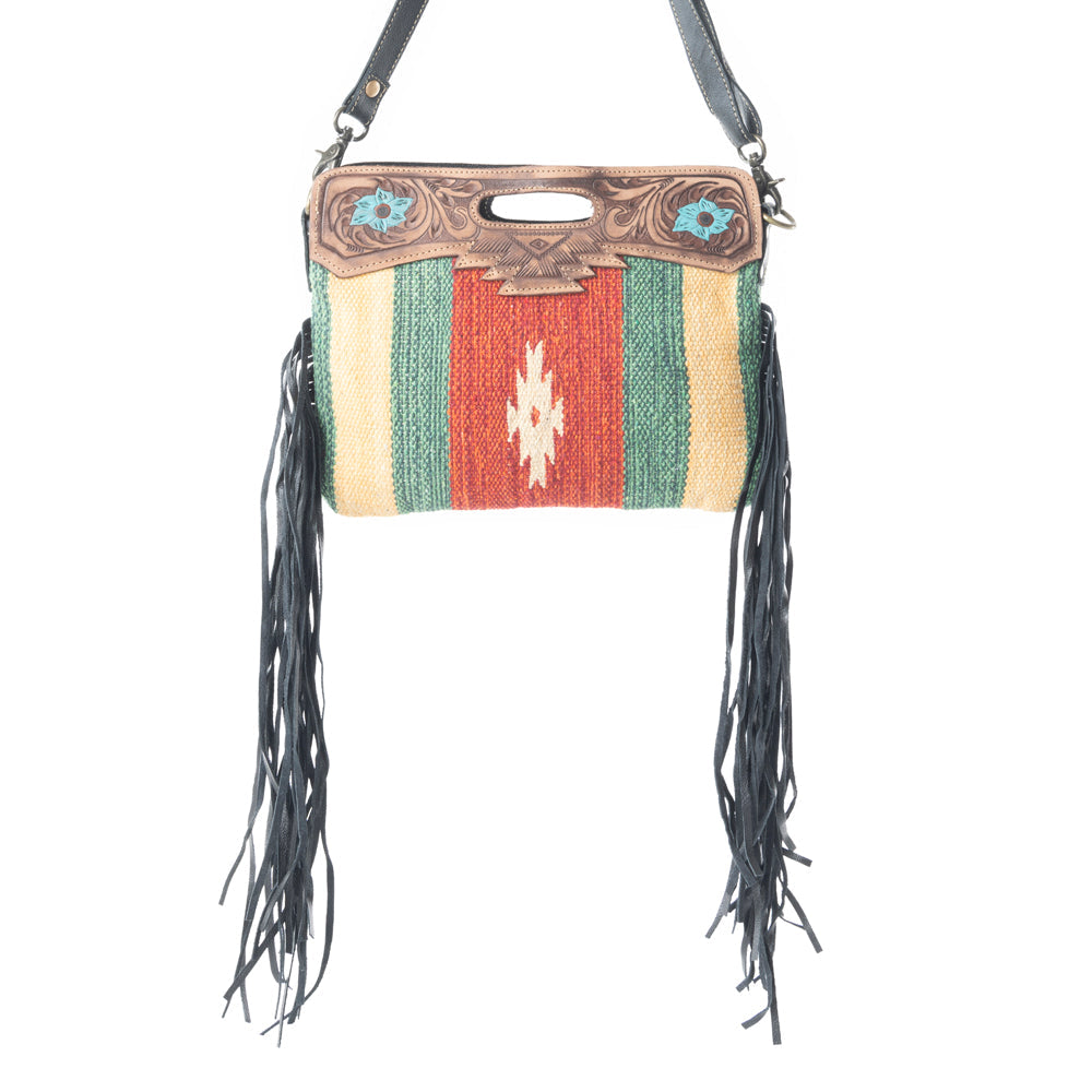 Rubious  Hand-Tooled Bag