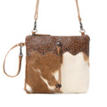 Ornate Brown Leather & Hairon Bag