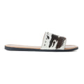 Myra Wild Dust Hairon Leather Slide Sandals â€“ Studded Flats for Women, Slip-On Comfort with Western Charm