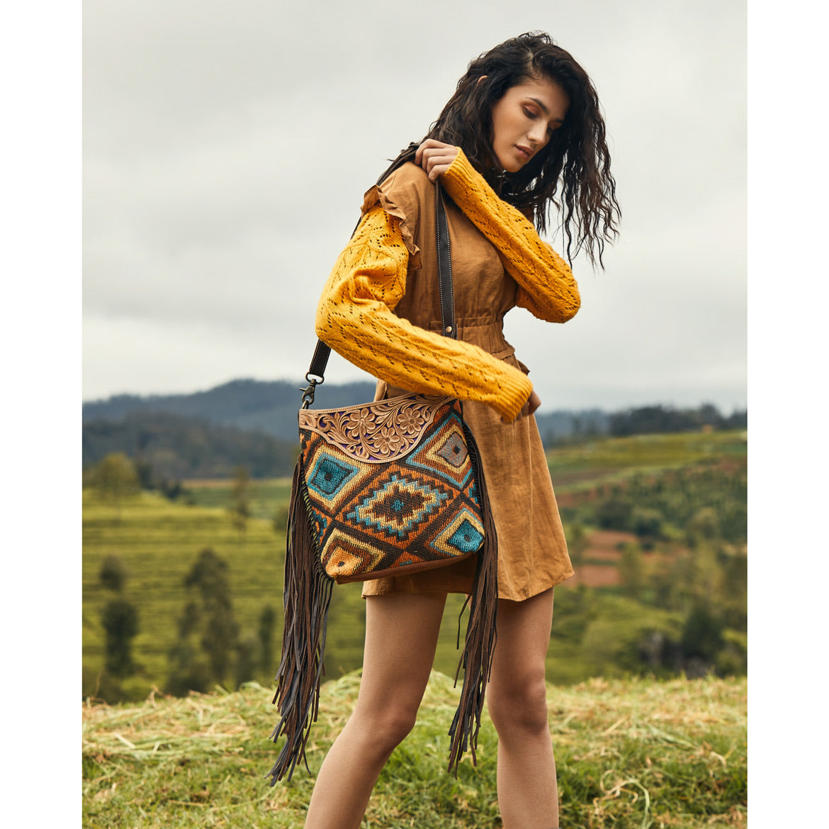 Synonym Hand-Tooled Bag
