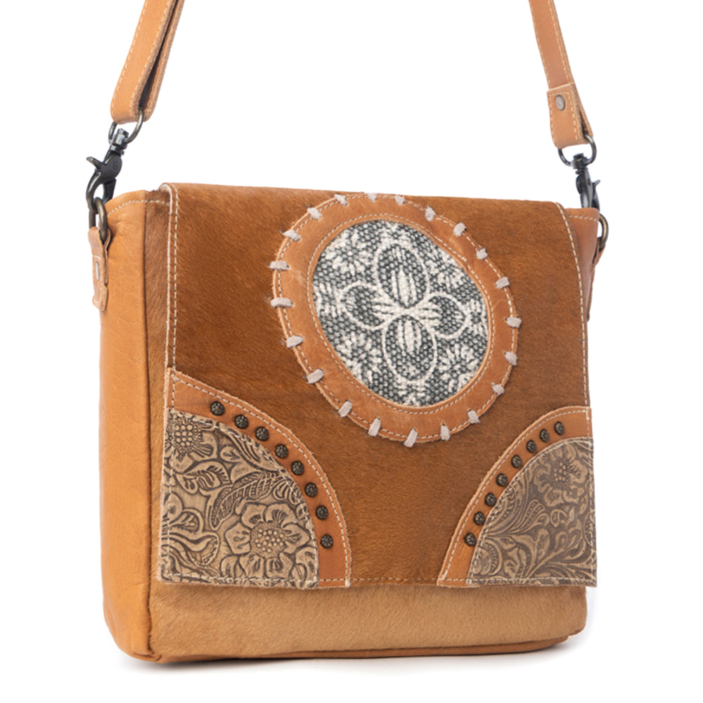 Vintage Hues Leather & Hairon Bag