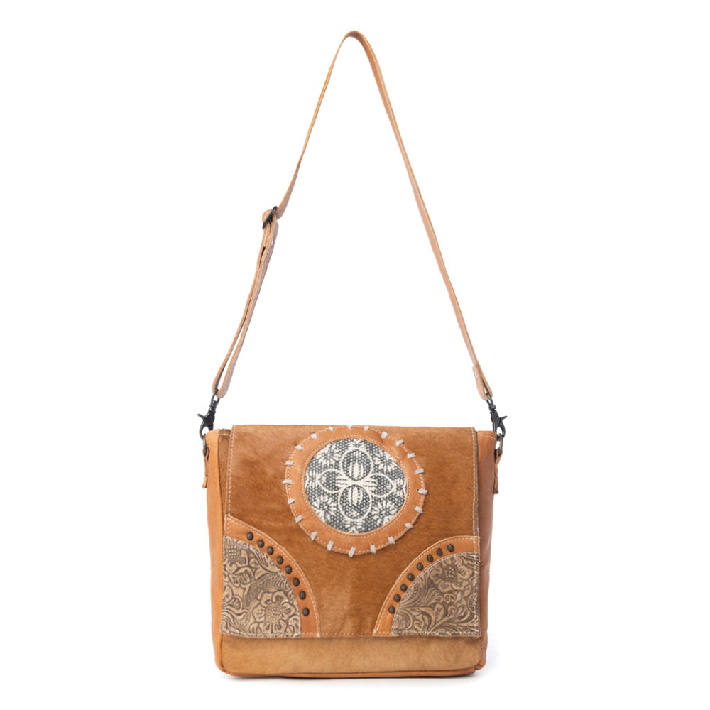 Vintage Hues Leather & Hairon Bag