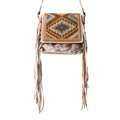 Boho Chic Style Leather & Hairon Bag