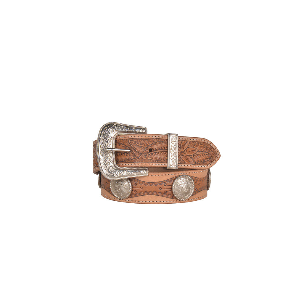 Birch Hand-Tooled Leather Women's Belt
