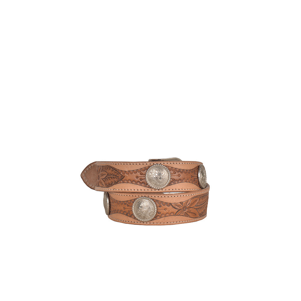 Birch Hand-Tooled Leather Women's Belt