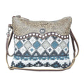 Myra Tincture Embossed Leather Crossbody Bag for Women Aztec Pattern, Adjustable Strap for Rodeo Style