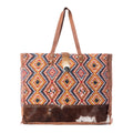 Geometric Blues Weekender Bag