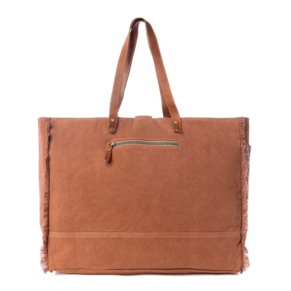 Geometric Blues Weekender Bag