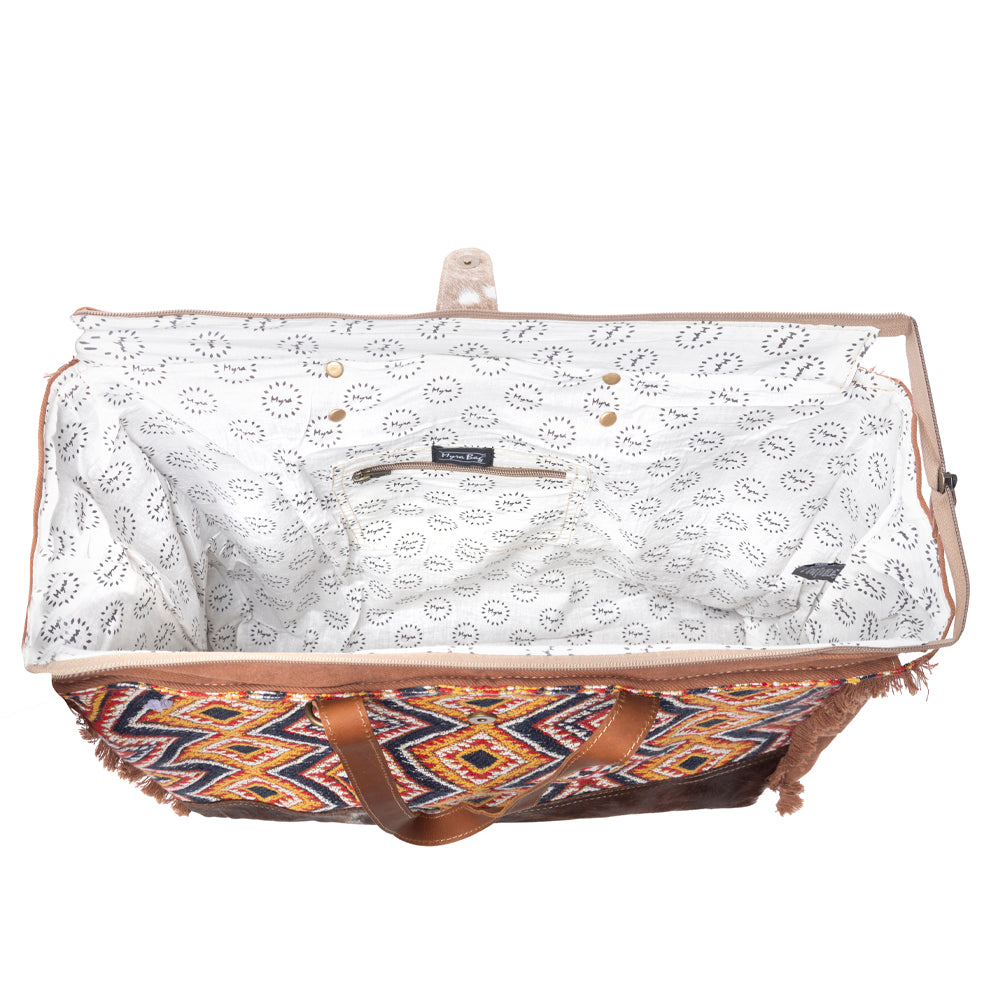 Geometric Blues Weekender Bag