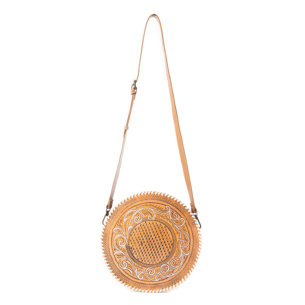 Boho Mahogany Round Bag