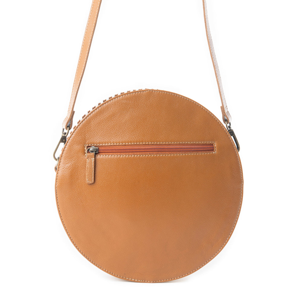 Boho Mahogany Round Bag