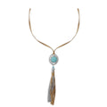 Blue Coin Necklace