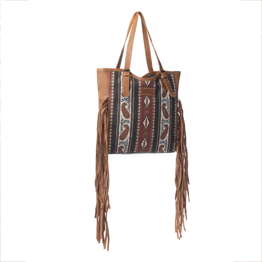 Mojave Paisley Fringed Tote Bag