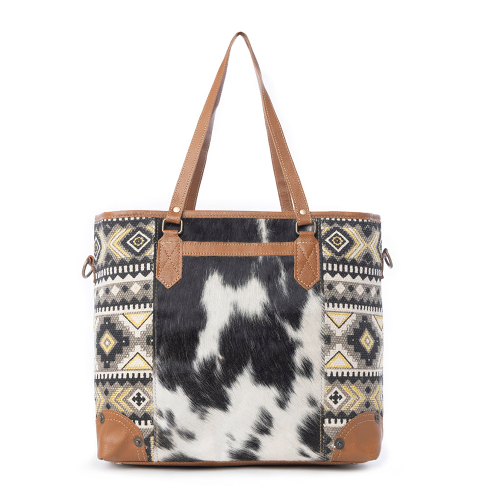 Bison Ridge Hair-On Hide Tote Bag