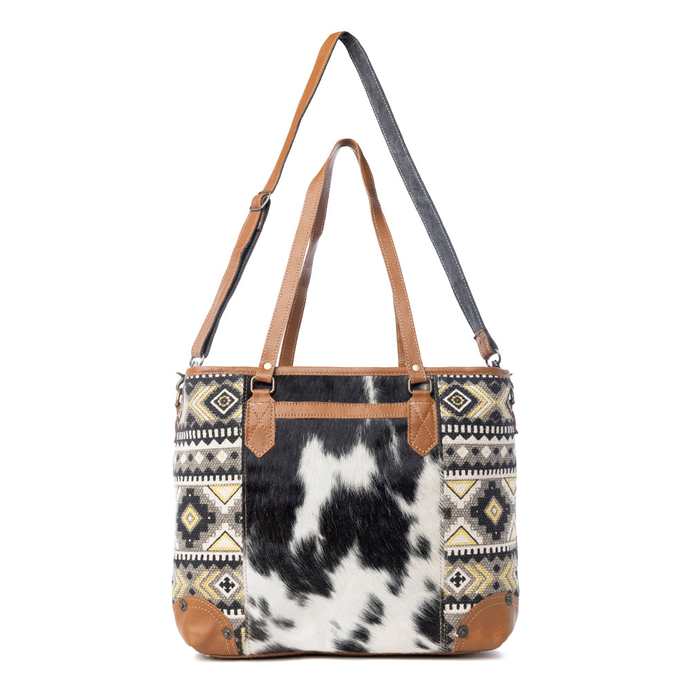 Bison Ridge Hair-On Hide Tote Bag