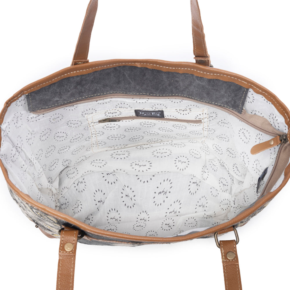 Bison Ridge Hair-On Hide Tote Bag