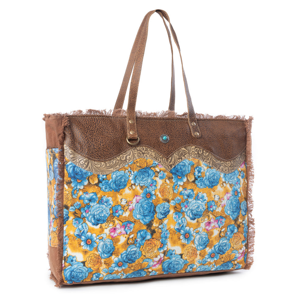Blue Ridge Blooms Weekender Bag