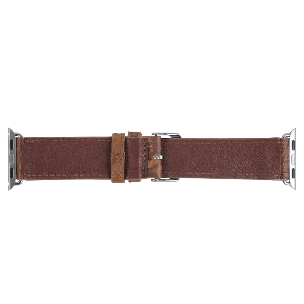Mittangle Embossed Leather Watch Band