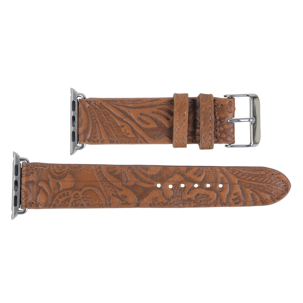 Mittangle Embossed Leather Watch Band