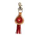 Yankee Hand-Tooled Leather Keyfob