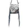 Myra Corral Tempo Leather Concealed Carry Sling  - Fringed Hairon Crossbody Bag with Adjustable Strap for Rugged Touch