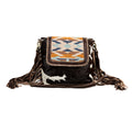 Sun Serape Fringed Leather Hairon Bag