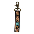 Canyon Feather Hand-Tooled  Key Fob