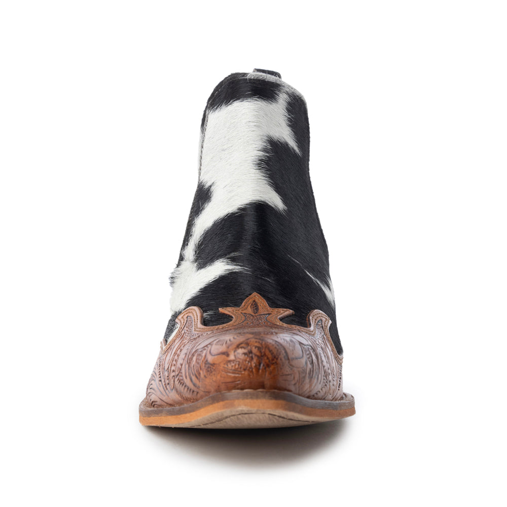 Frisco Blossom Hair-on Hide & Hand-tooled Boots