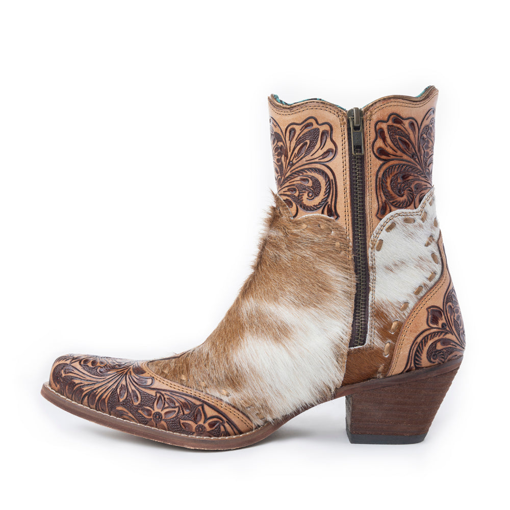 Winchester Hair-on Hide & Hand-tooled Boots
