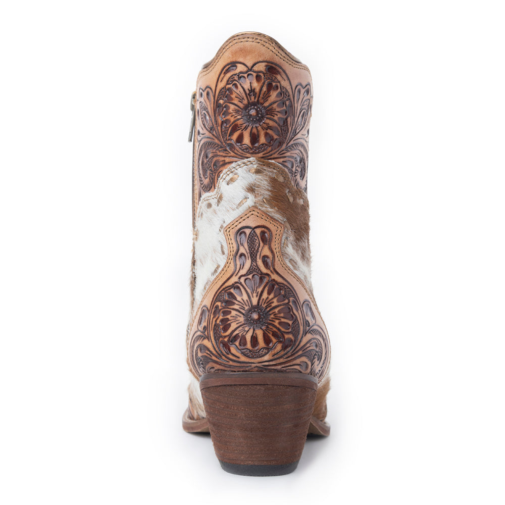 Winchester Hair-on Hide & Hand-tooled Boots