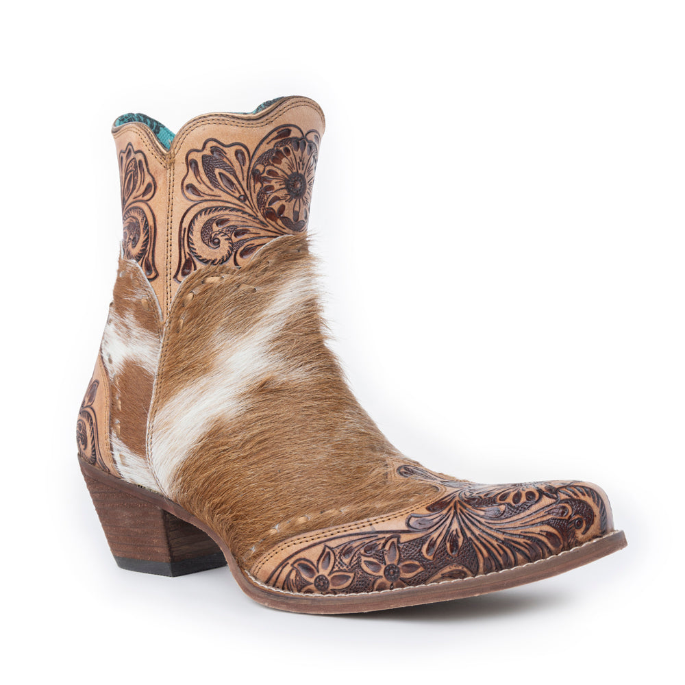 Winchester Hair-on Hide & Hand-tooled Boots