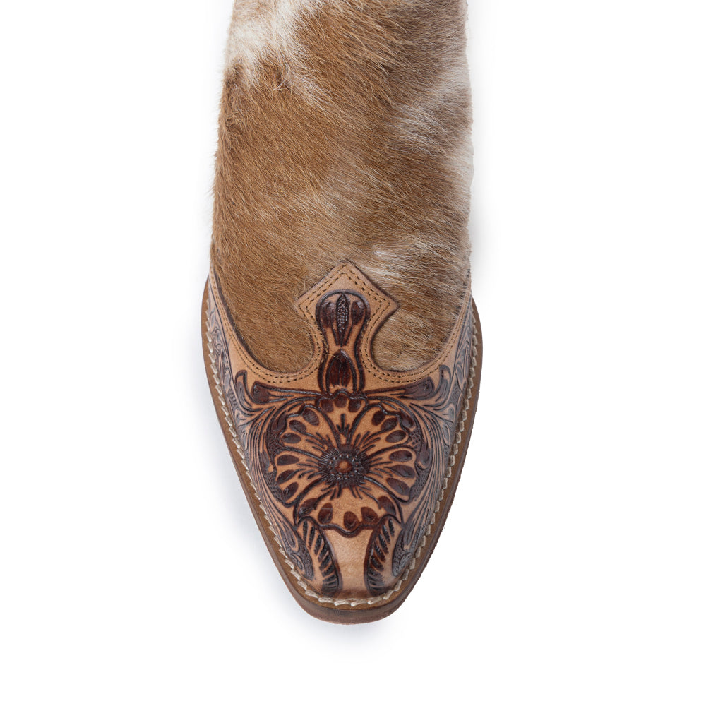 Winchester Hair-on Hide & Hand-tooled Boots