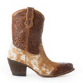 Myra Kelsey Anne Handtooled Leather Cowgirl Boots for Women – Hairon Finish, Pointed Toe, Rodeo Ready