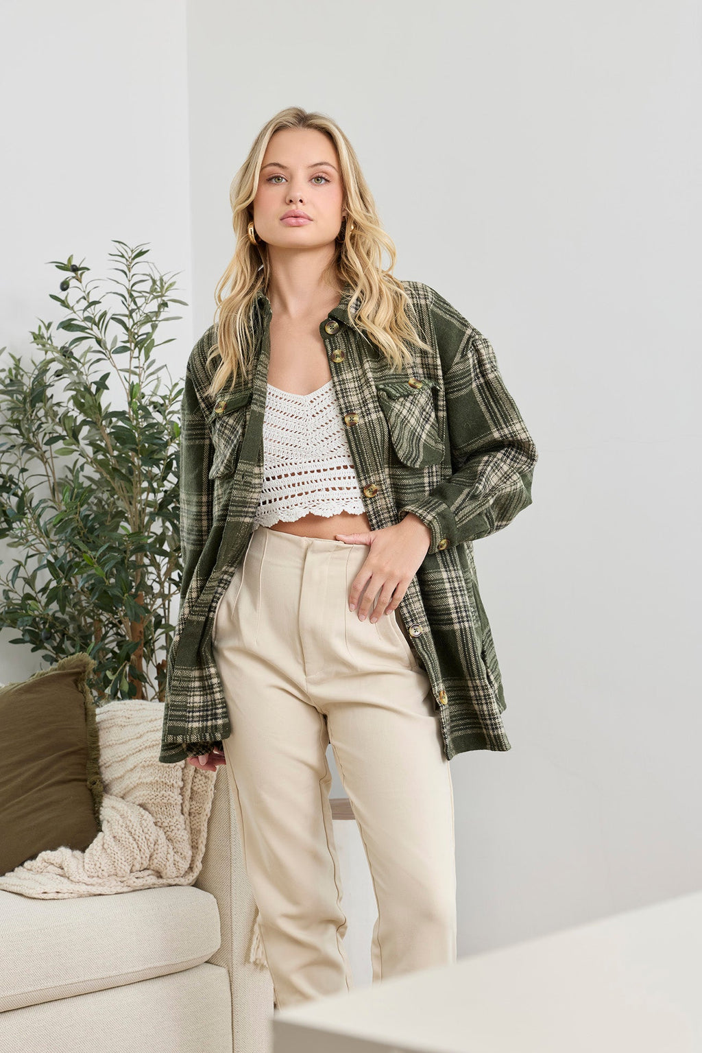 Dawn Plaid Pattern Shirt