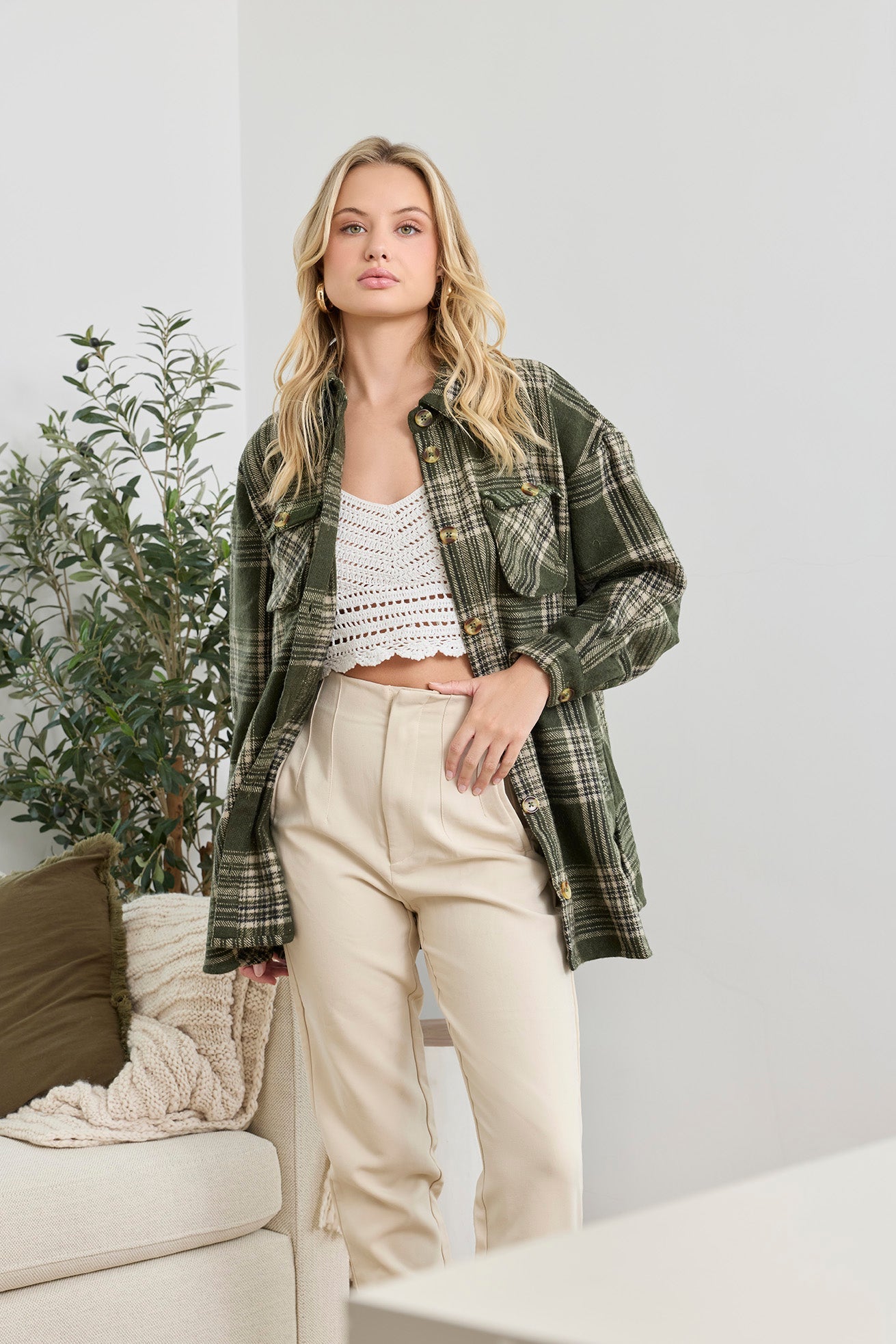 Dawn Plaid Pattern Shirt