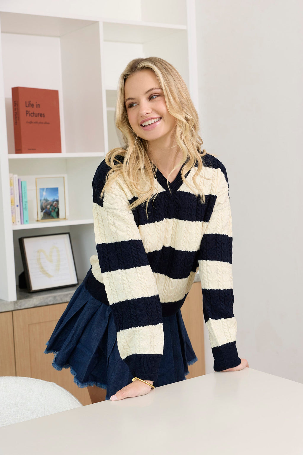 Logan Striped Knit Sweater