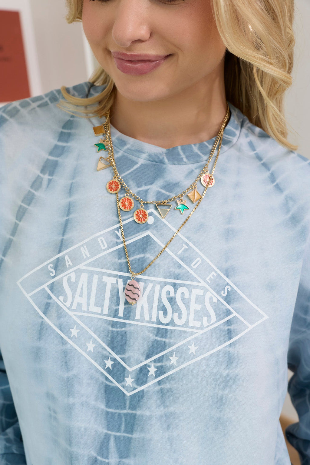 Salty Kisses Tie Died Oversized Sweatshirt