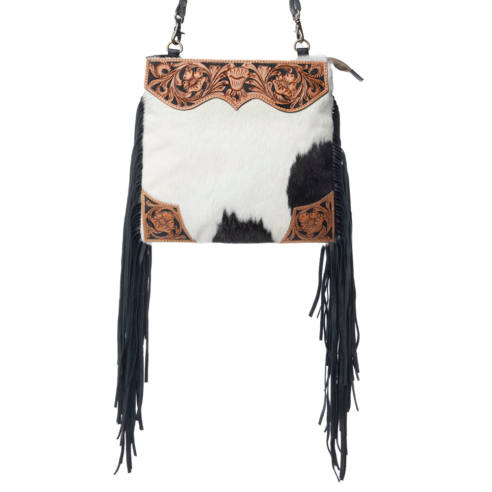 Tumbleweed Trail Fringed Hand-Tooled Bag
