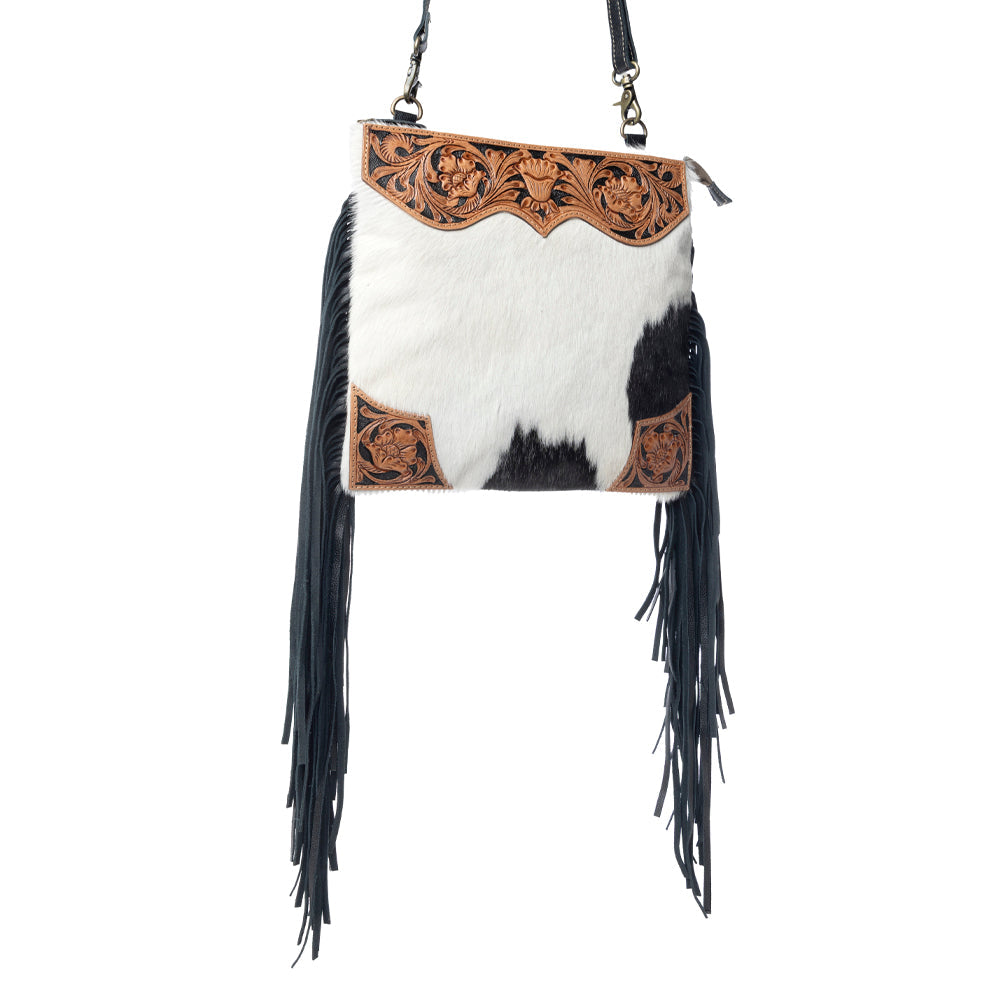 Tumbleweed Trail Fringed Hand-Tooled Bag