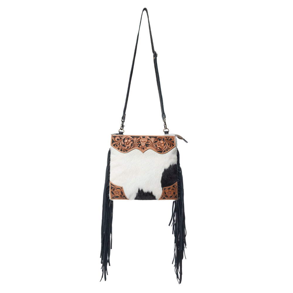 Tumbleweed Trail Fringed Hand-Tooled Bag