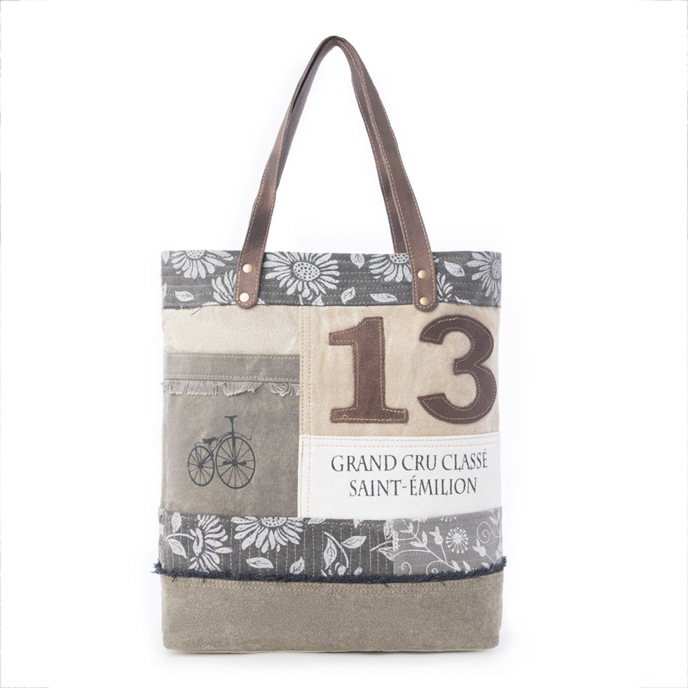 French Countryside Lucky 13 Patchwork Tote Bag