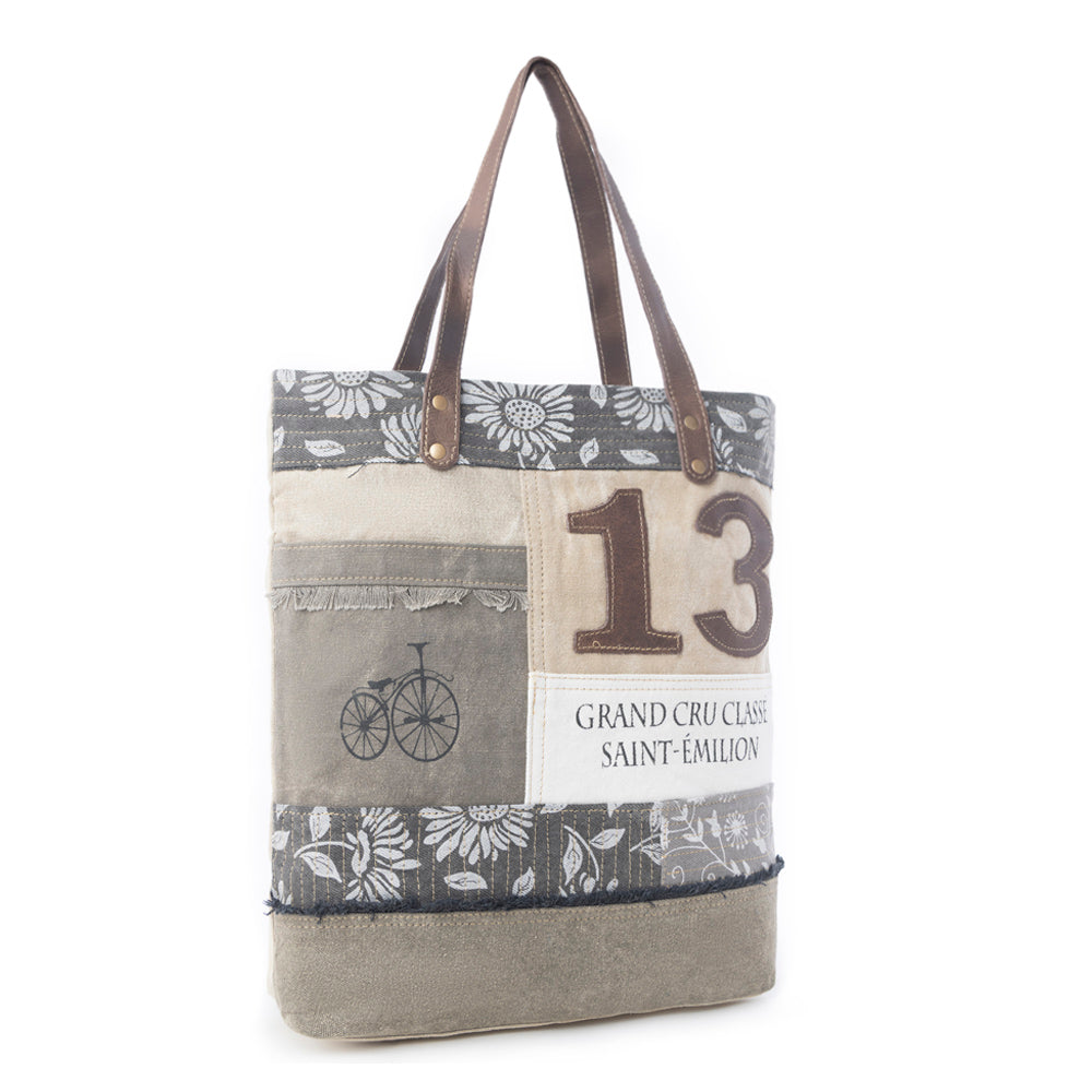 French Countryside Lucky 13 Patchwork Tote Bag